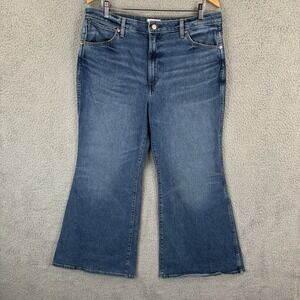 Wrangler Women Wanderer 622 Denim Jean 36x29 High Rise Flare Wide Leg Blue